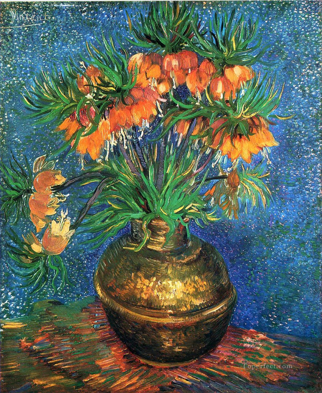 Fritillaries in a Copper Vase Vincent van Gogh Oil Paintings
